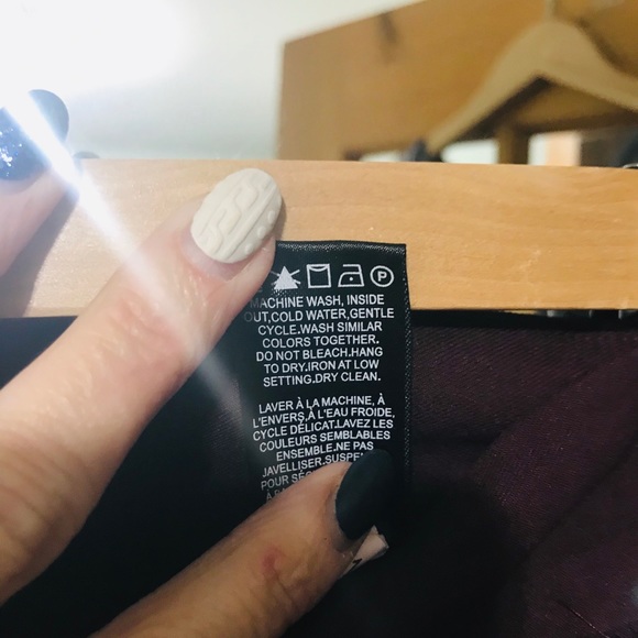 Wine coloured pull on leggings - Picture 5 of 8